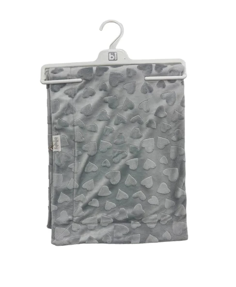 Nessiworld Nessiworld Bibaby Jacquard Heart 82x90 Battaniye 64727 Gri