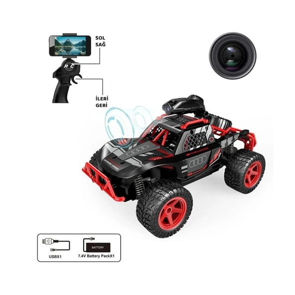 Nessiworld  SYR-666-764WA Kumandalı Şarjlı Kameralı Off Road Araba -Vardem Oyuncak - 3