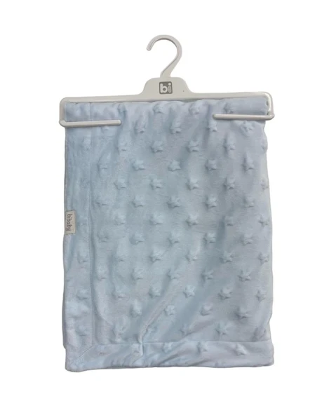 Nessiworld Nessiworld Bibaby Embossed Star 90x108 Battaniye 64728 Blue