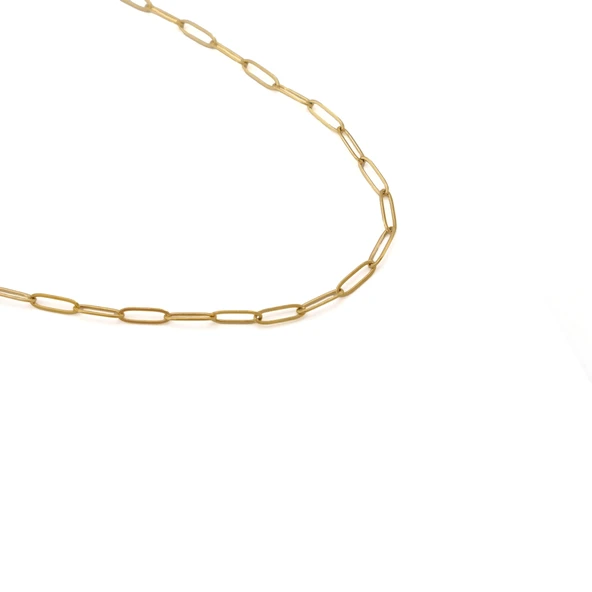 Altın Kaplama 3 mm-45 cm Zincir Kolye ZN-517 - Resim 3