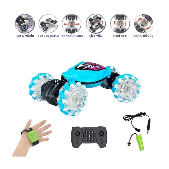 Nessiworld  HG4-28 Uzaktan Kumandalı Bilekten Kontrol Şarjlı 2.4G Stunt Araba - 4