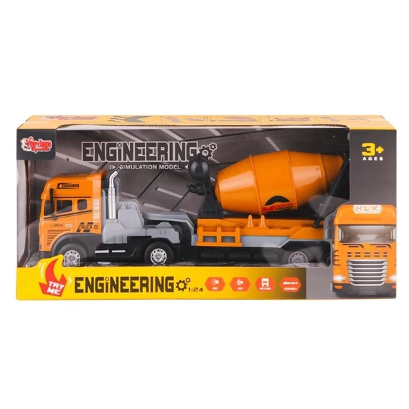 Nessiworld  KLX800-241-42-43-44 Işıklı Müzikli İnşaat Tırı 1:24 -Vardem Oyuncak - 3
