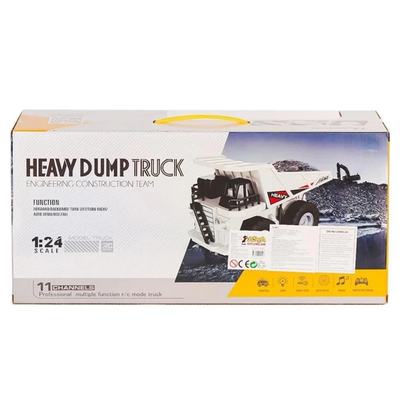 Nessiworld A8196-QH9008 Kumandalı Ağır Döküm Kamyon 1:24  -Asya Oyuncak - 4