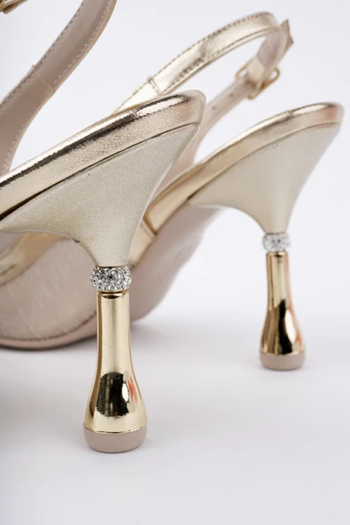 Muggo ARYNA Sivri Burun Arkası Açık Günlük Klasik Kadın Topuklu Ayakkabı - 3