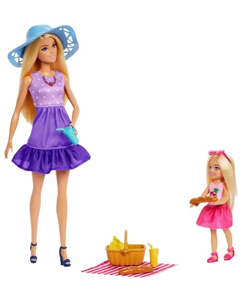 Barbie Malibu ve Chelsea Piknik Oyun Seti JBF43 - 3