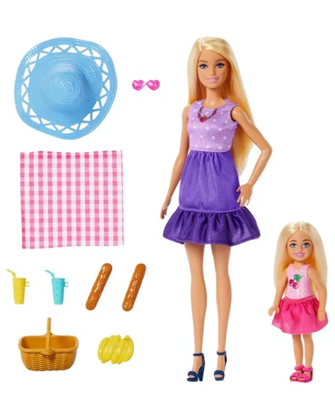 Barbie Malibu ve Chelsea Piknik Oyun Seti JBF43 - 2