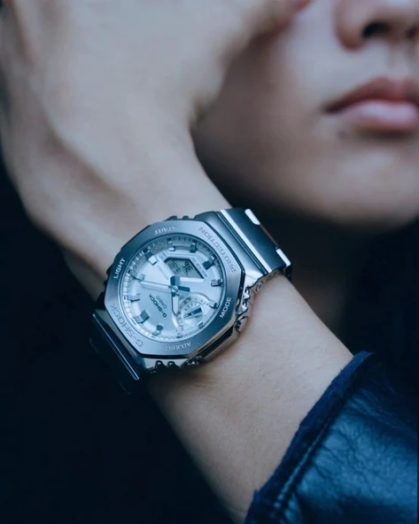 CASIO G-SHOCK GM-2110D-7ADR ÇELİK ANALOG/DİJİTAL ERKEK KOL SAATİ - Resim 3