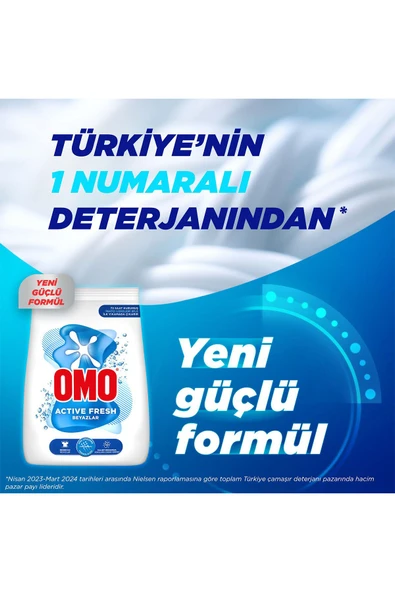 Omo Toz Çamaşır Deterjanı Active Fresh Beyazlar İçin 3 x 5.5 KG - 3