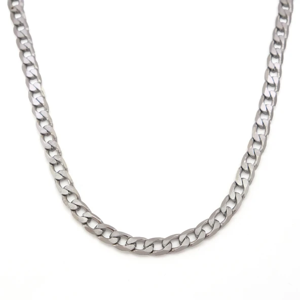 Çelik Zincir Kolye 4 MM Figaro Model ZN-314 - 2