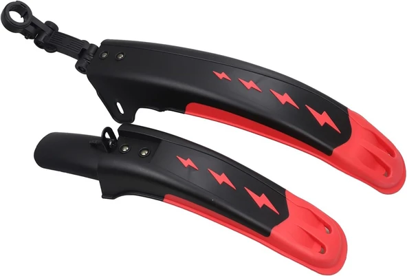 BİSİKLET ÇAMURLUK KIRMIZI  ÖN ARKA PRATİK MONTAJ 24-26-27,5-29 UYUMLU - 2