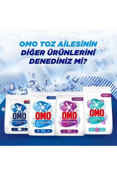 Omo Toz Çamaşır Deterjanı Active Fresh Beyazlar İçin 3 x 5.5 KG - 8