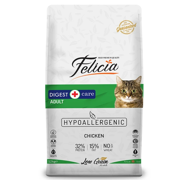 Felicia Digest Tavuklu Yetişkin Kedi Maması 12 Kg