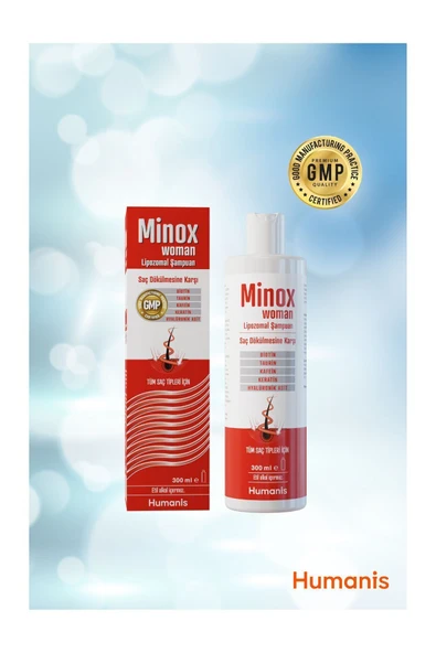 Minox Saç Dökülmesine Karşı Kadınlara Özel Biotin, Kafein, Taurin Içeren Lipozomal Şampuan 300ml - 2