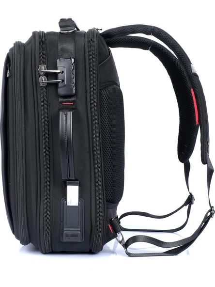 Ççs Siyah 51271 Kilitli Omuz Askılı Fonksiyonel Laptop Sırt Çantası - 5