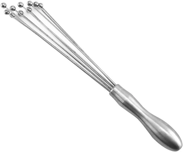 Paslanmaz Çelik Top Krema Yumurta Çırpıcı 30 cm Boncuk Uçlu Yumurta  Çırpıcı - 2