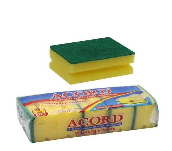 Acord 5 li Oluklu Bulaşık Süngeri - 3