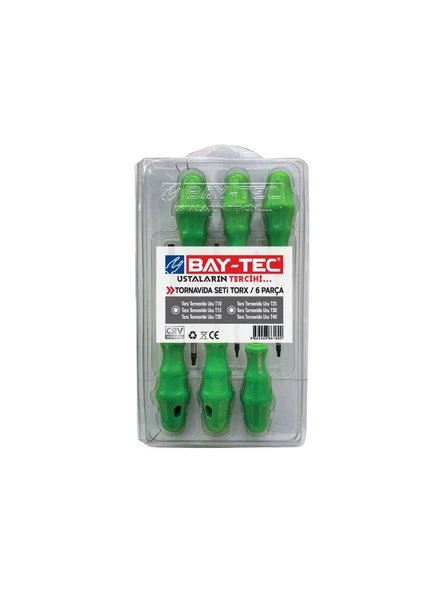 Bay-Tec MK4508-12 Tornavida Set Torx 6 Parça ürün görseli