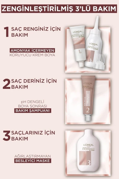 L'Oreal Excellence Nude Renkler Saç Boyası - 6U Nude Koyu Kumral - 6