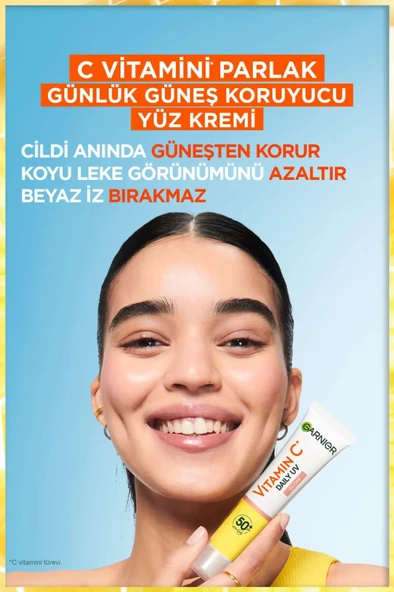 Garnier C Vitamini Günlük Güneş Koruyucu Fluid Yüz Kremi Görünmez Doku Spf50 40ml - 3