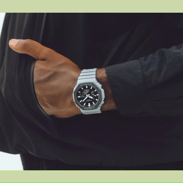 CASIO G-SHOCK GA-B2100LUU-8ADR GRİ SİLİKON KORDON ANALOG/DİJİTAL PİLSİZ SOLAR ERKEK KOL SAATİ - Resim 4