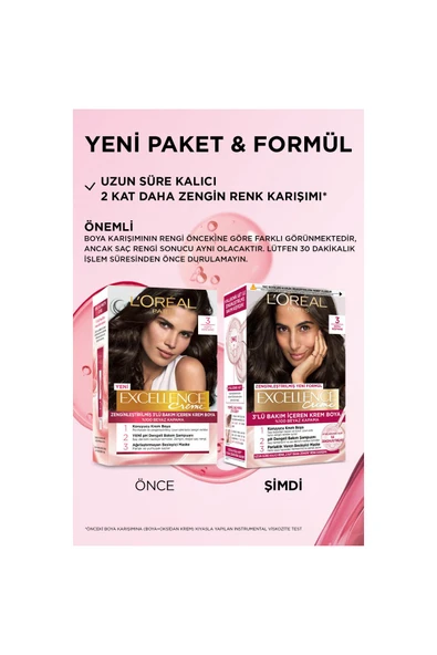 L'Oreal Paris Excellence Creme Saç Boyası Koyu Kestane 3 - 3