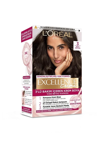 L'Oreal Paris Excellence Creme Saç Boyası Koyu Kestane 3 - 2