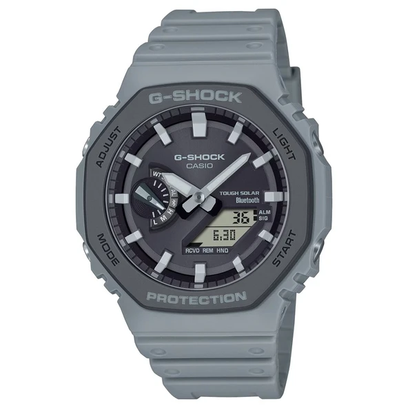 CASIO G-SHOCK GA-B2100LUU-8ADR GRİ SİLİKON KORDON ANALOG/DİJİTAL PİLSİZ SOLAR ERKEK KOL SAATİ