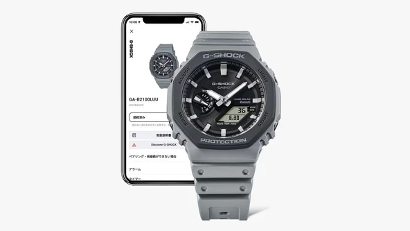 CASIO G-SHOCK GA-B2100LUU-8ADR GRİ SİLİKON KORDON ANALOG/DİJİTAL PİLSİZ SOLAR ERKEK KOL SAATİ - Resim 5