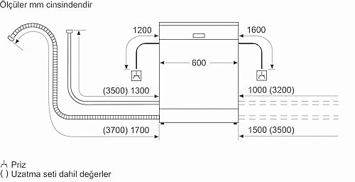 Bosch SMS4IKW51T 5 Programlı Bulaşık Makinesi - 3