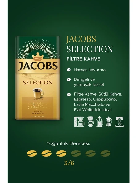 Jacobs Selection Gold Filtre Kahve 250gr - 3