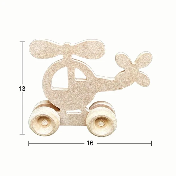 Ahşap Oyuncak Helikopter 16x13cm OY104 ürün görseli