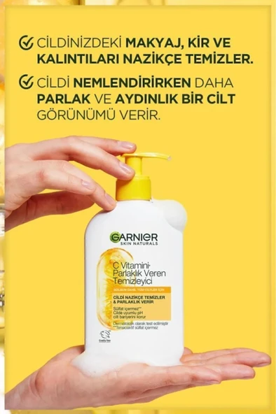 Garnier C Vitamini Parlaklık Veren Temizleyici 250 ML - Resim 5