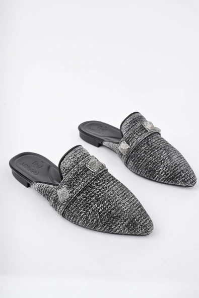 Muggo KENDAL Önü Kapalı Kadın Günlük Hasır Terlik - 8