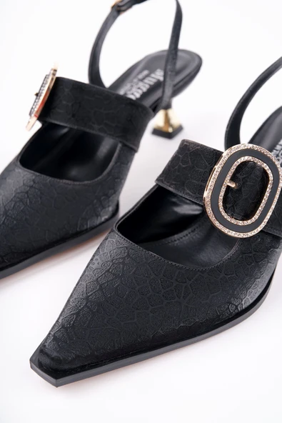 Muggo MARİANA Toka Detaylı Kadın Günlük Klasik Topuklu Ayakkabı - 2