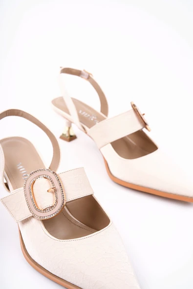 Muggo MARİANA Toka Detaylı Kadın Günlük Klasik Topuklu Ayakkabı - 11