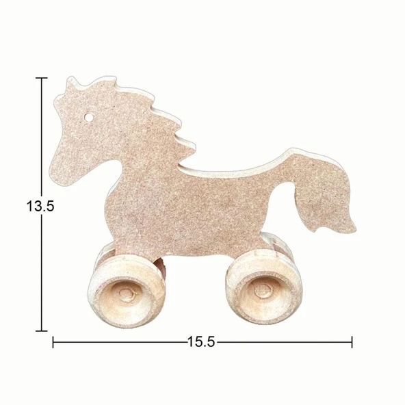 Ahşap Oyuncak At 15,5x13,5cm OY109 ürün görseli