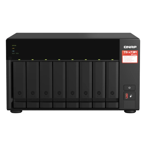 QNAP TS-873A (8x24TB Desteği) RAID(0-1-5-6-10-50-60) NAS Depolama Ünitesi