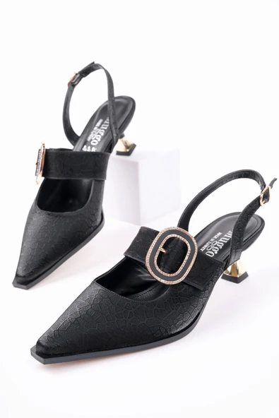 Muggo MARİANA Toka Detaylı Kadın Günlük Klasik Topuklu Ayakkabı