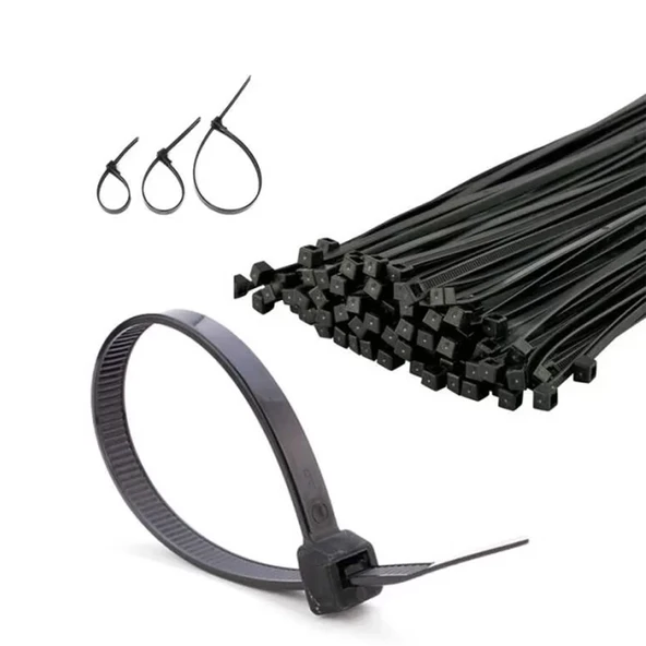 Kablo Bağı Cırt Kelepçe 25cm Naylon Siyah 100 Adet Etc R11 ürün görseli 1