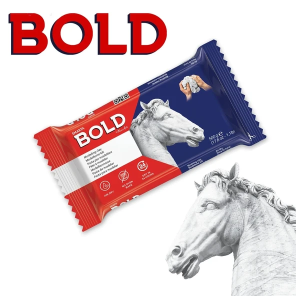 Smarta Bold Modeling Clay 500gr Hava İle Kuruyan Seramik Kili Beyaz /