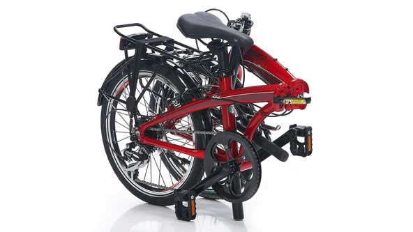 Carraro Flexi 108 V Fren 8 Vites 20 Jant Katlanır Bisiklet Antrasit Siyah Kırmızı - 2