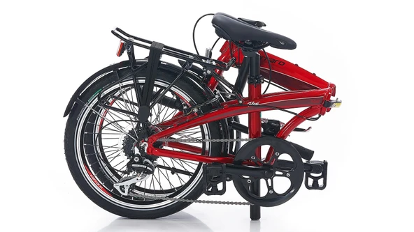 Carraro Flexi 108 V Fren 8 Vites 20 Jant Katlanır Bisiklet Mat Haki Siyah Turuncu - 3