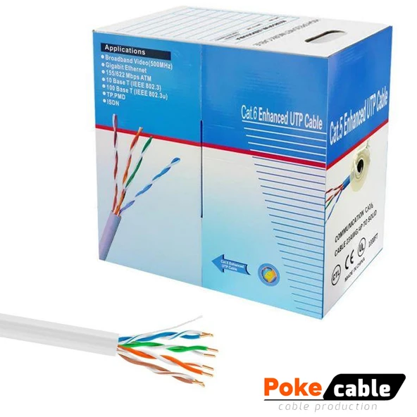 Cat6 Kablo 23Awg 0.50mm 305mt Poke PK-6780