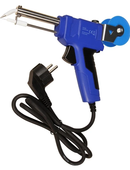 Lehim Beslemeli 60watt Tabanca Havya Eğri Uçlu Lehim Makaralı