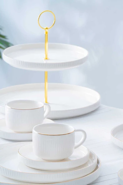 Acar PORWM-06194/4 Sierra 6 Kişilik 20 Parça Brunch Seti - Gold - 7