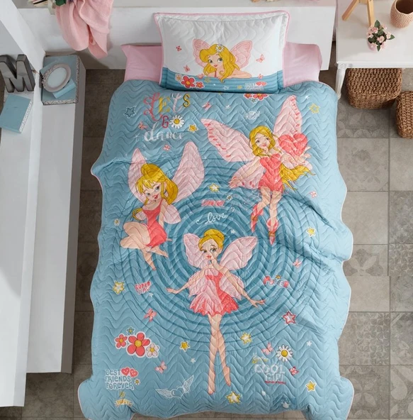 Clasy Tek Kişilik Genç Yatak Örtüsü Power Girl