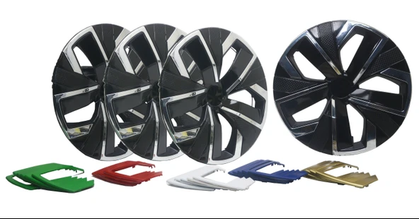 Jant Kapağı Kırılmaz Çıtalı 16" Yeni Model Kırmızı Çıtalı 4'lü (TAKIM OLARAK) - 3