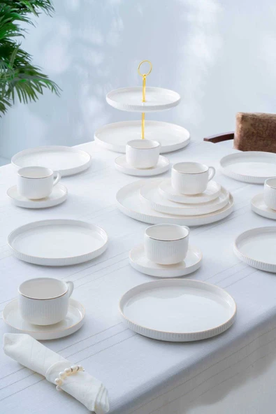 Acar PORWM-06194/4 Sierra 6 Kişilik 20 Parça Brunch Seti - Gold - 6