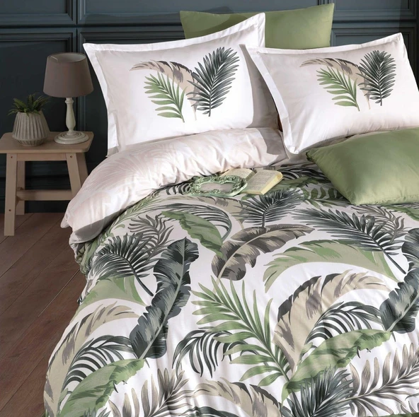 Clasy Çift Kişilik Nevresim Takımı Hena Yeşil - Resim 3