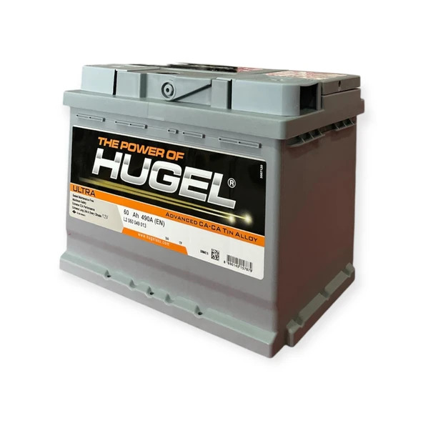 HUGEL AKÜ 12V 60AMPER 490A EN - 2